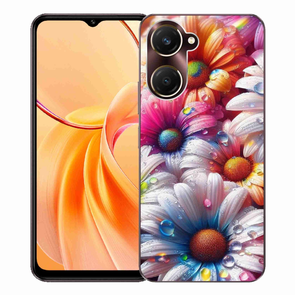 Zselés borító mmCase a Vivo Y28s 5G készülékhez - színes margaréták