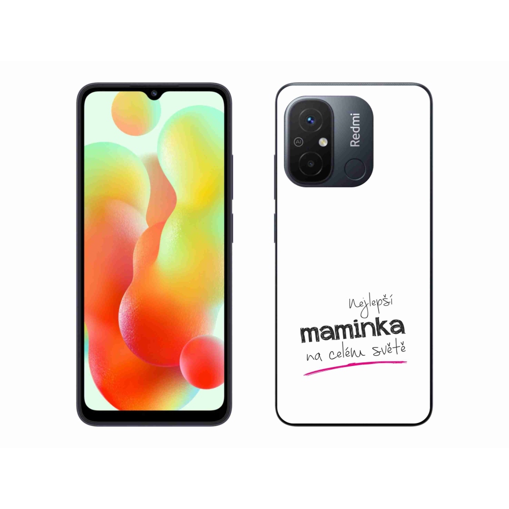 Gél borító mmCase a Xiaomi Redmi 12C - legjobb anya 4 fehér háttérrel