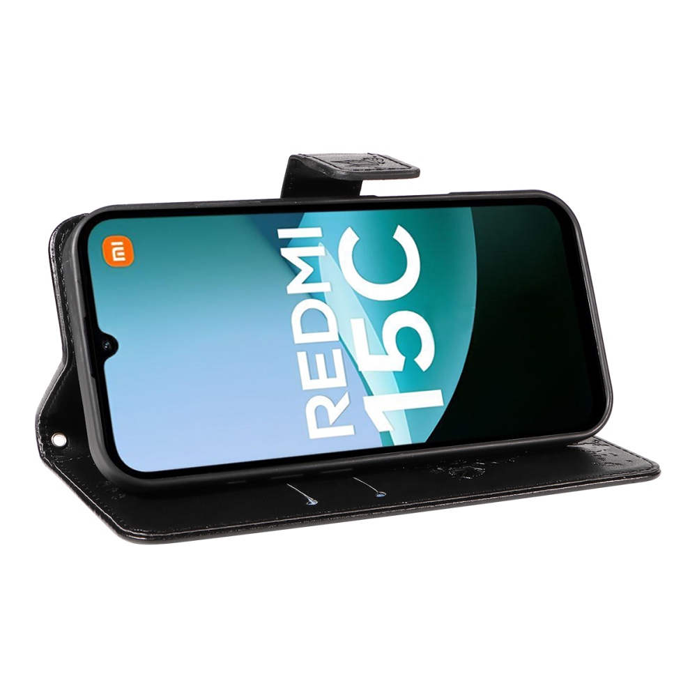 Fák könyve tok Xiaomi Redmi 15C 4G (171mm)/Poco C85 4G (171mm) - fekete