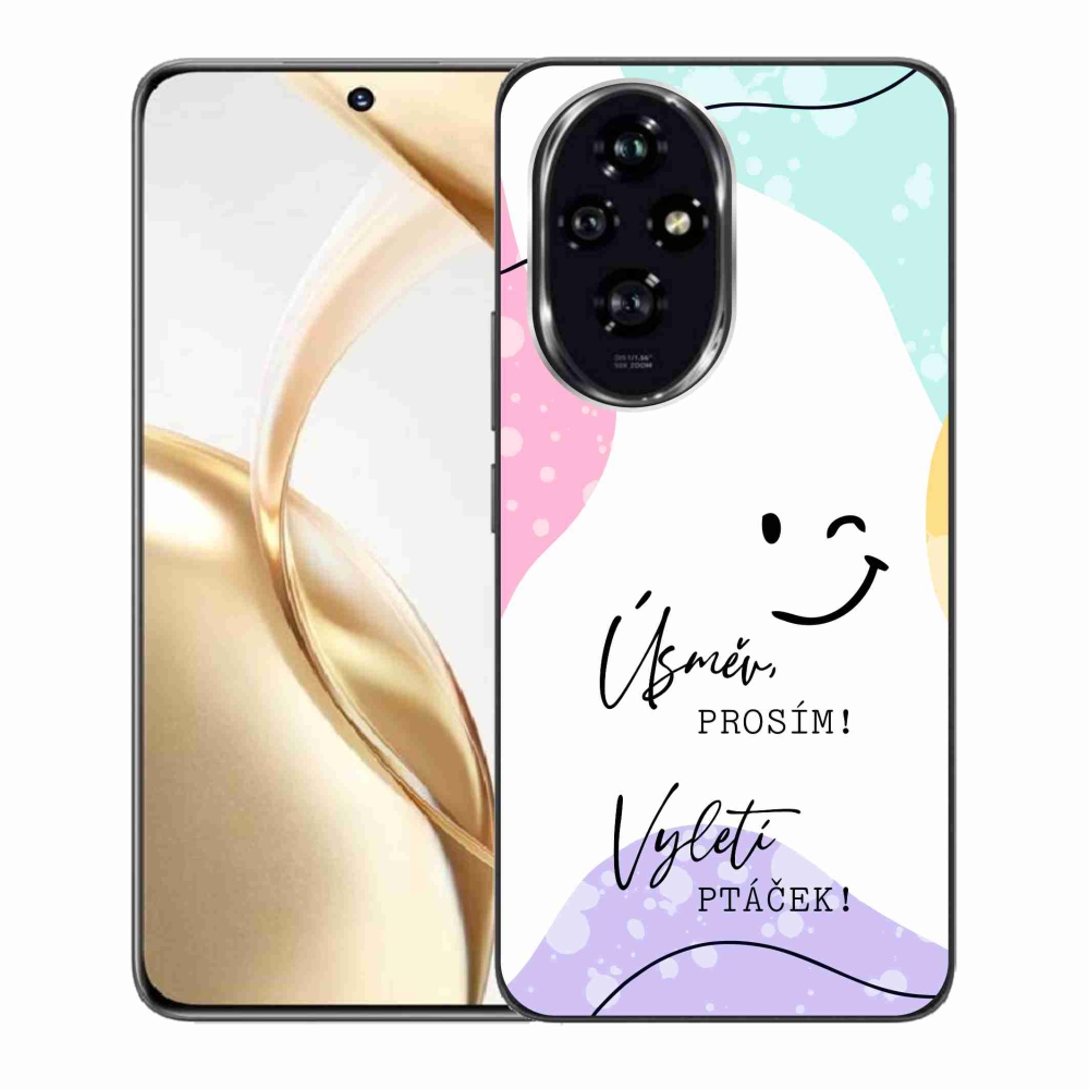 Gél borító mmCase a Honor 200 5G számára - vicces szöveg 4 fehér háttérrel