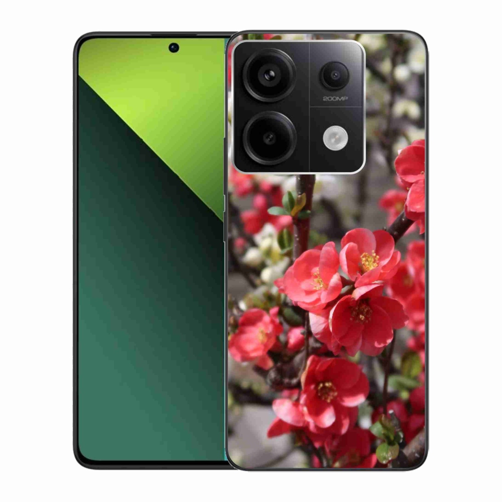 Gél borítás mmCase a Xiaomi Redmi Note 13 Pro 5G/Poco X6 5G számára - piros virágok