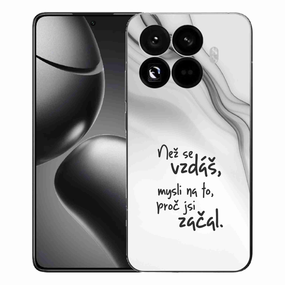 Gél borítás mmCase a Xiaomi 15T Pro készülékhez - idézet 2 fehér háttér