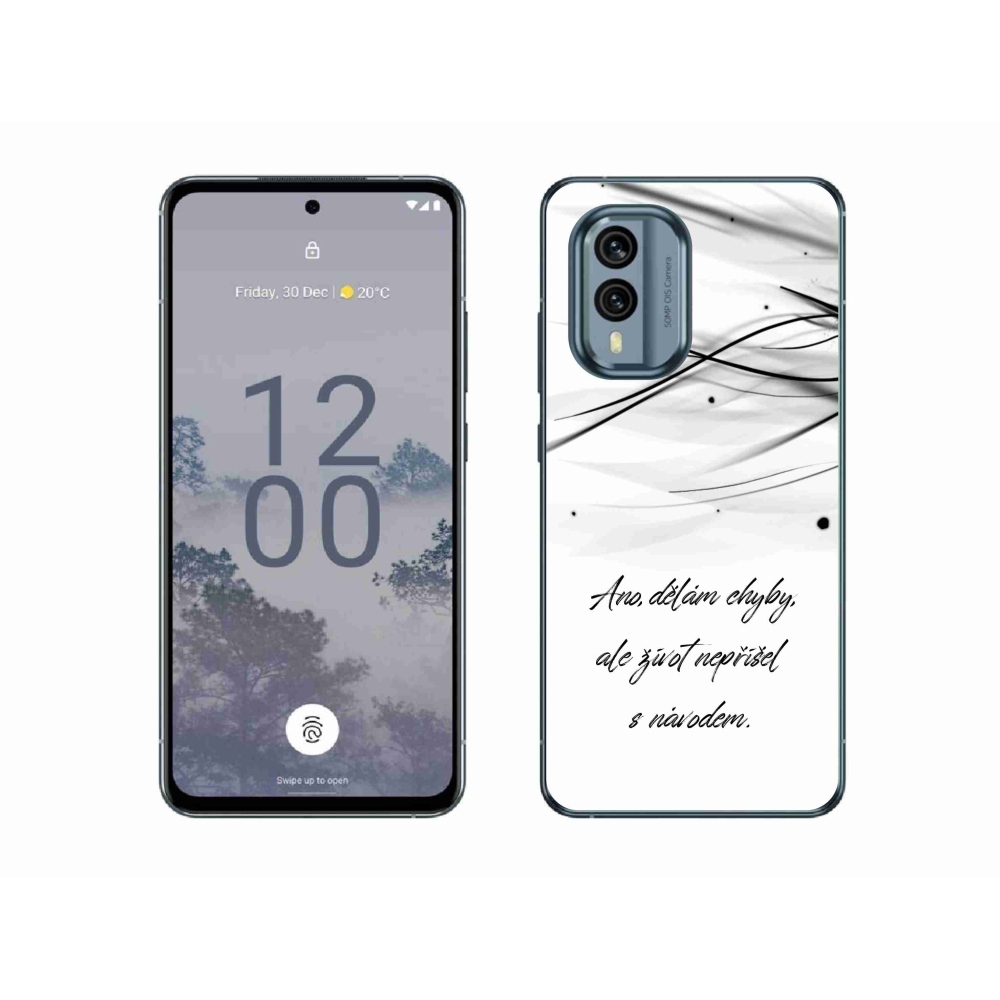 Zselés borító mmCase a Nokia X30 5G készülékhez - idézem fehér háttér