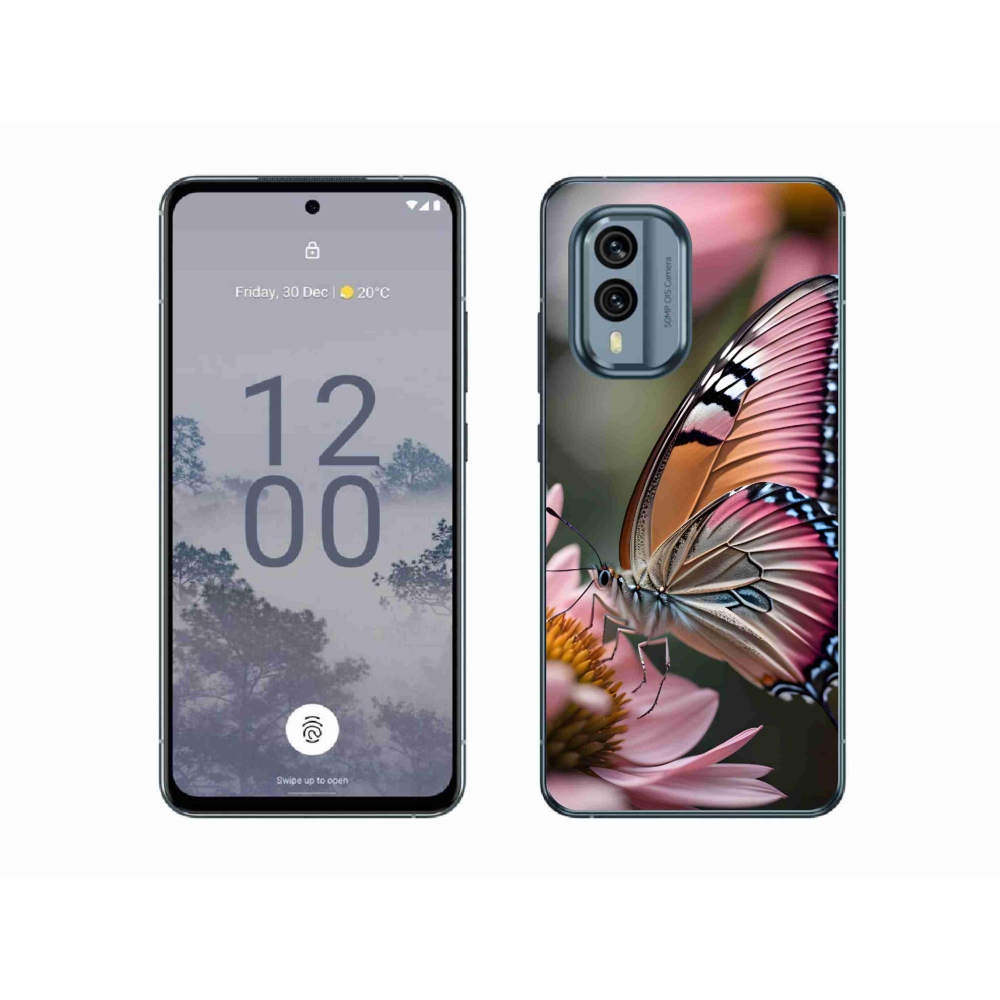 Zselés borítás mmCase a Nokia X30 5G készülékhez - színes pillangó