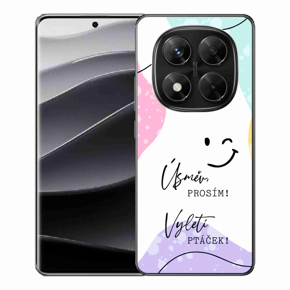 Gél borító mmCase a Xiaomi Redmi Note 14 Pro 5G/Poco X7 5G számára - vicces szöveg 4 fehér háttérrel