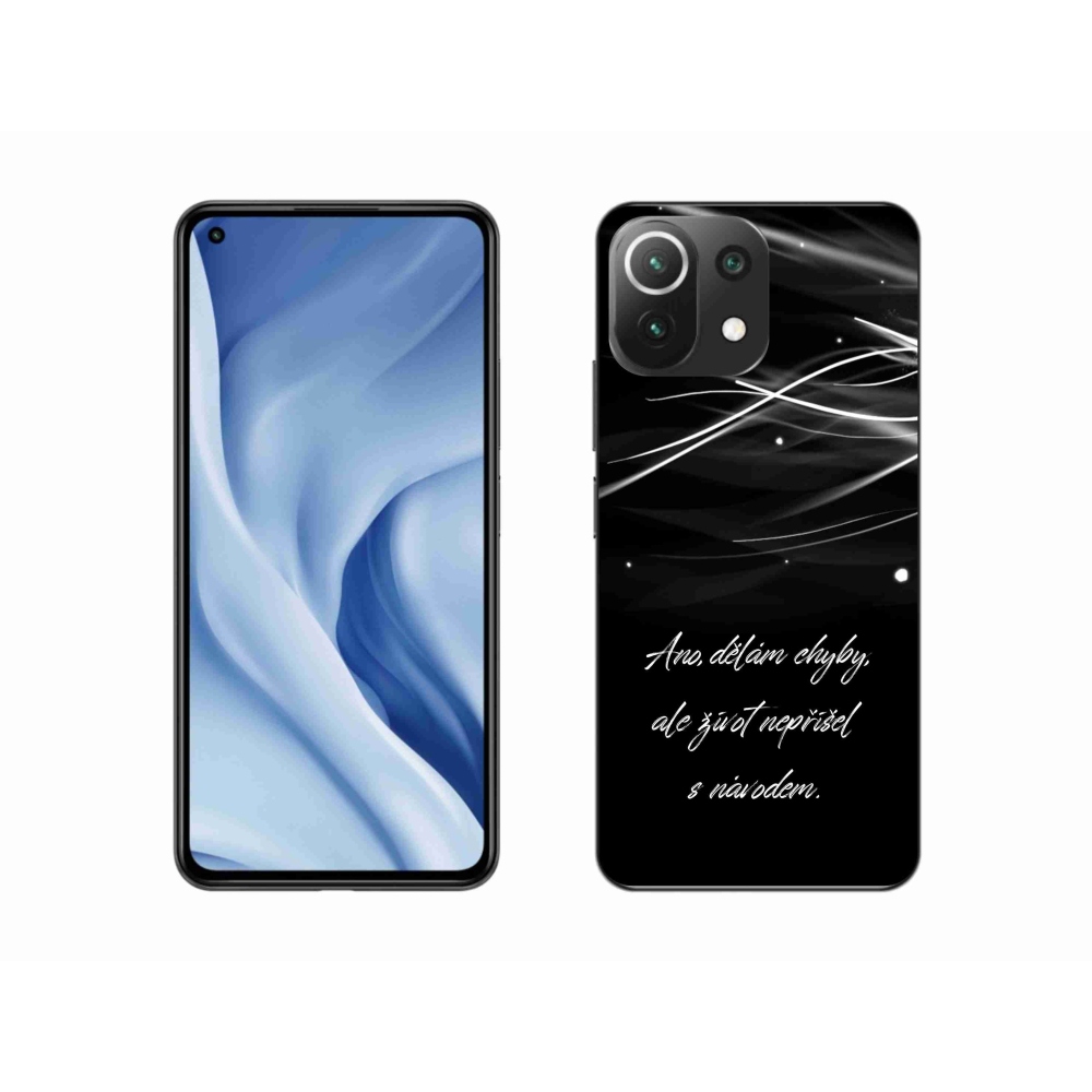 Gél borítás mmCase a Xiaomi Mi 11 Lite 4G/5G-hez - idézem fekete háttérrel