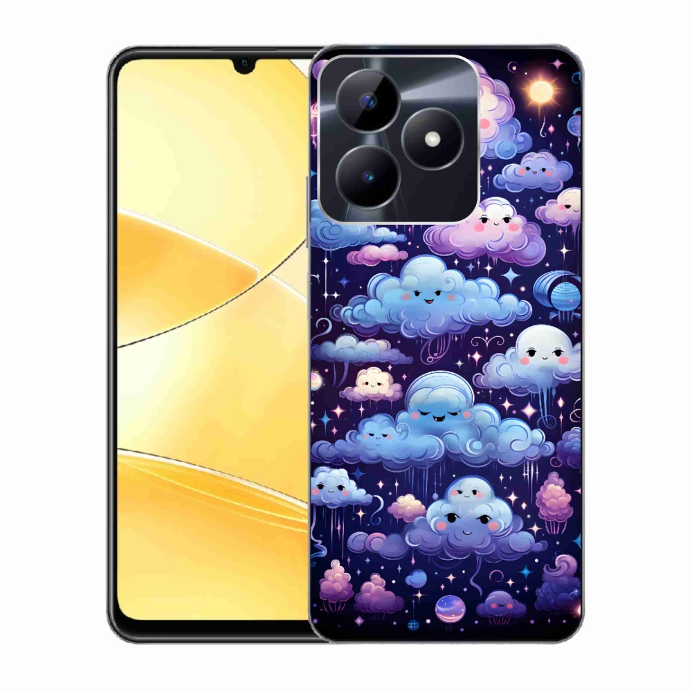 Zselés borító mmCase a Realme C51/C53 készülékhez - felhők