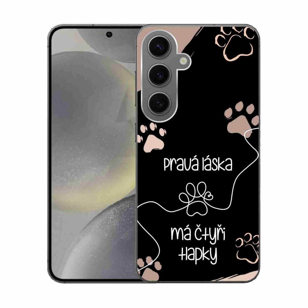 Gél borítás mmCase Samsung Galaxy S24 készülékhez - kutya motívum 1 fekete háttér