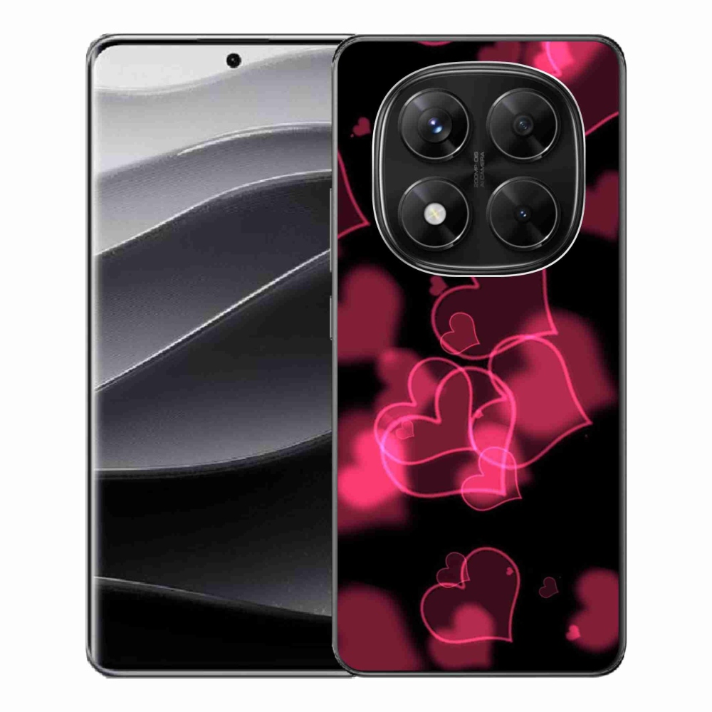 Gél borítás mmCase a Xiaomi Redmi Note 14 Pro 5G/Poco X7 5G számára - piros szívek
