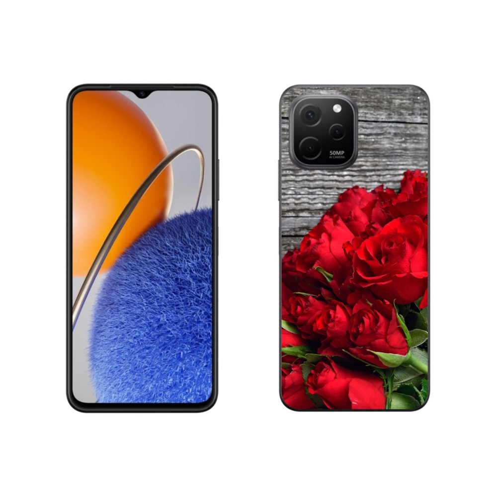 Gél borítás mmCase a Huawei Nova Y61 készülékhez - piros rózsa
