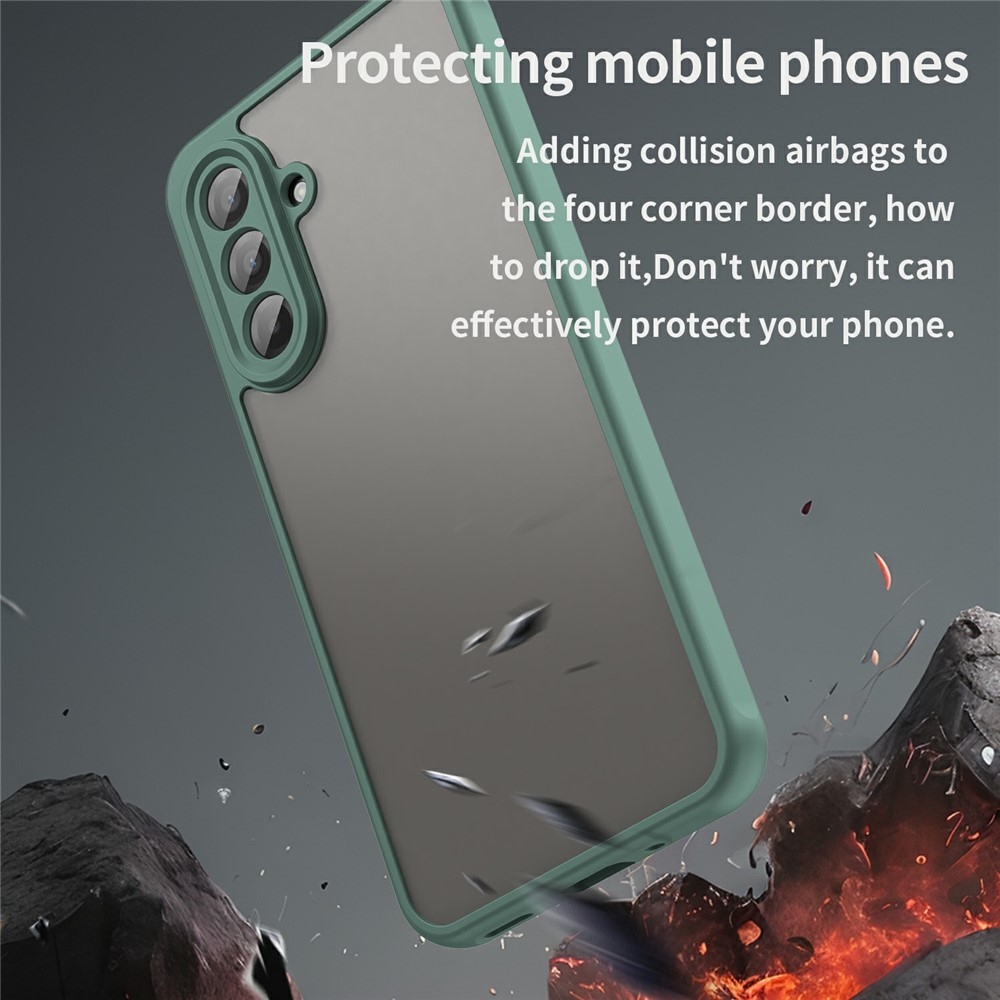 Zselés tok kemény hátlappal Samsung Galaxy A17 4G/5G - zöld