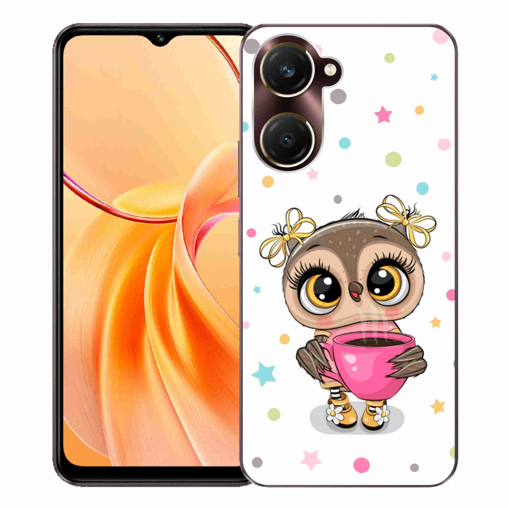 Gél borító mmCase a Vivo Y28s 5G készülékhez - rajzfilm bagoly