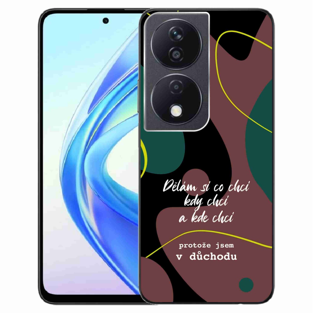 Gél borító mmCase a Honor X7b/Honor 90 Smart készülékhez - vicces szöveg 10 fekete háttér