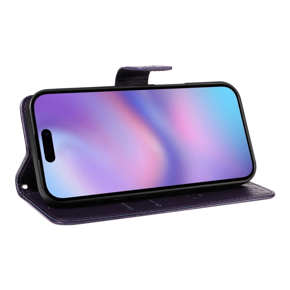 Fák könyvtáska iPhone 17-hez - sötétlila