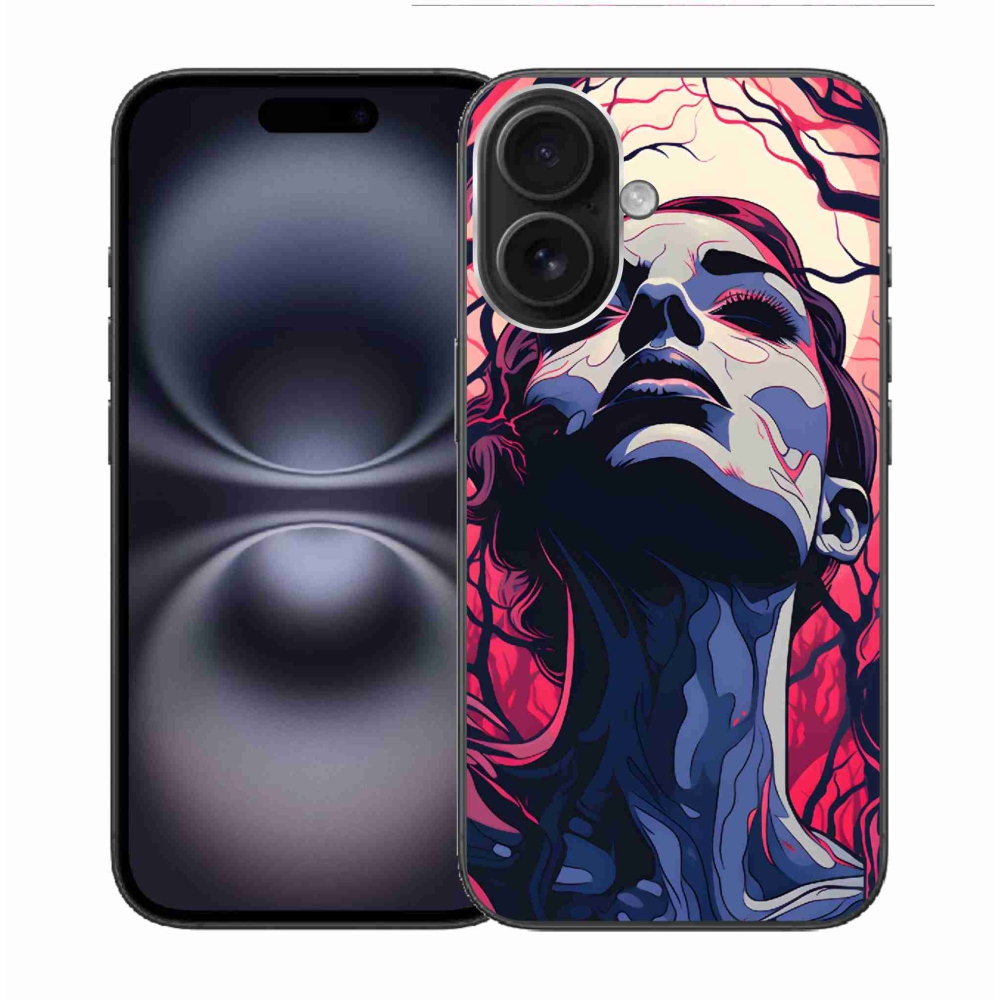 Gél borítás mmCase iPhone 16 készülékhez - absztrakt arc