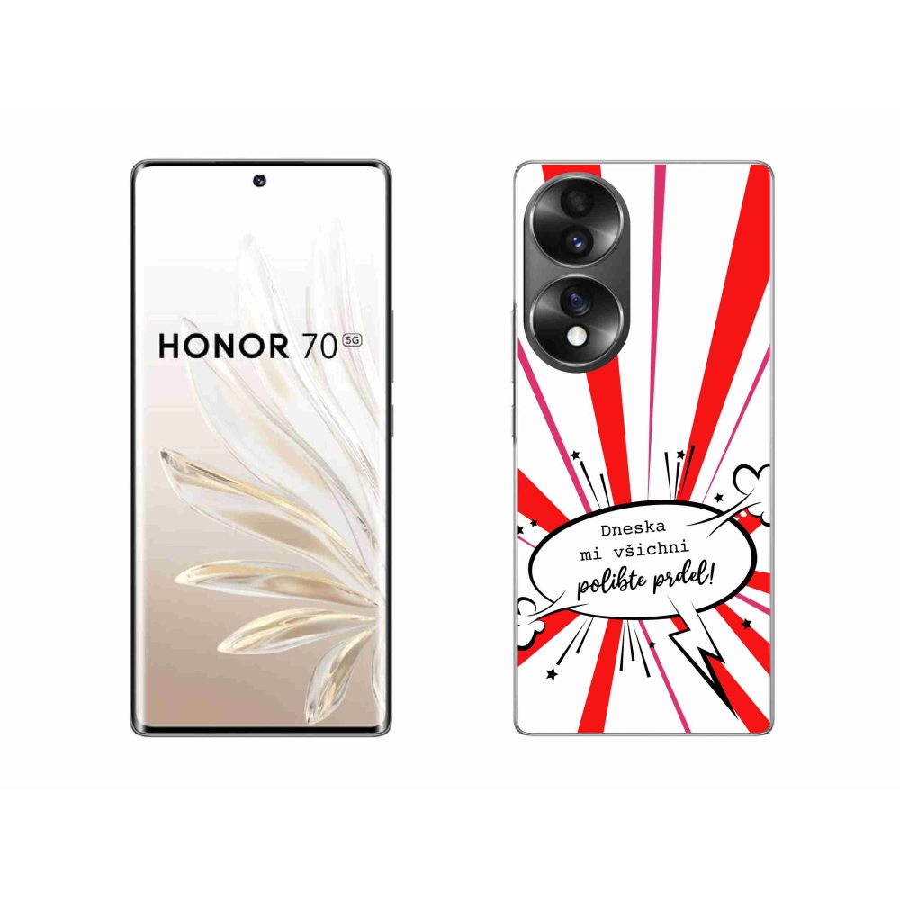 Zselés borító mmCase a Honor 70 készülékhez - vicces szöveg 15 fehér háttér