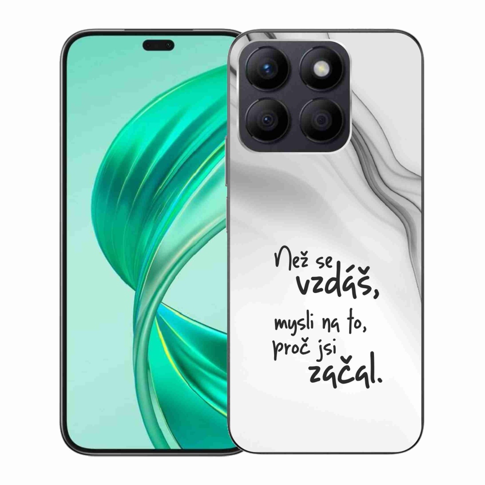 Zselés borítás mmCase a Honor X8b készülékhez - idézet 2 fehér háttér