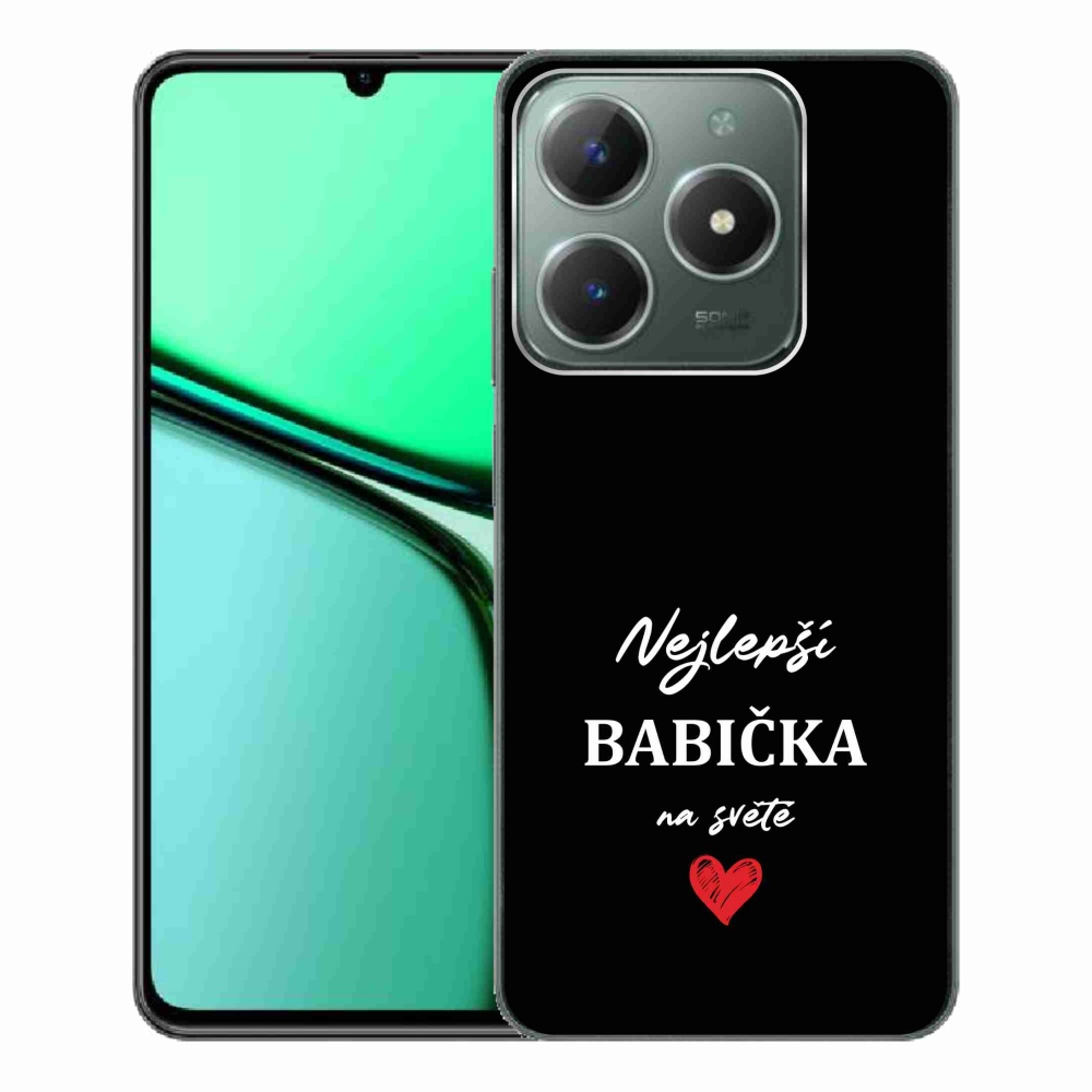 Gél borító mmCase a Realme C61-en - legjobb nagymama 1 fekete háttér