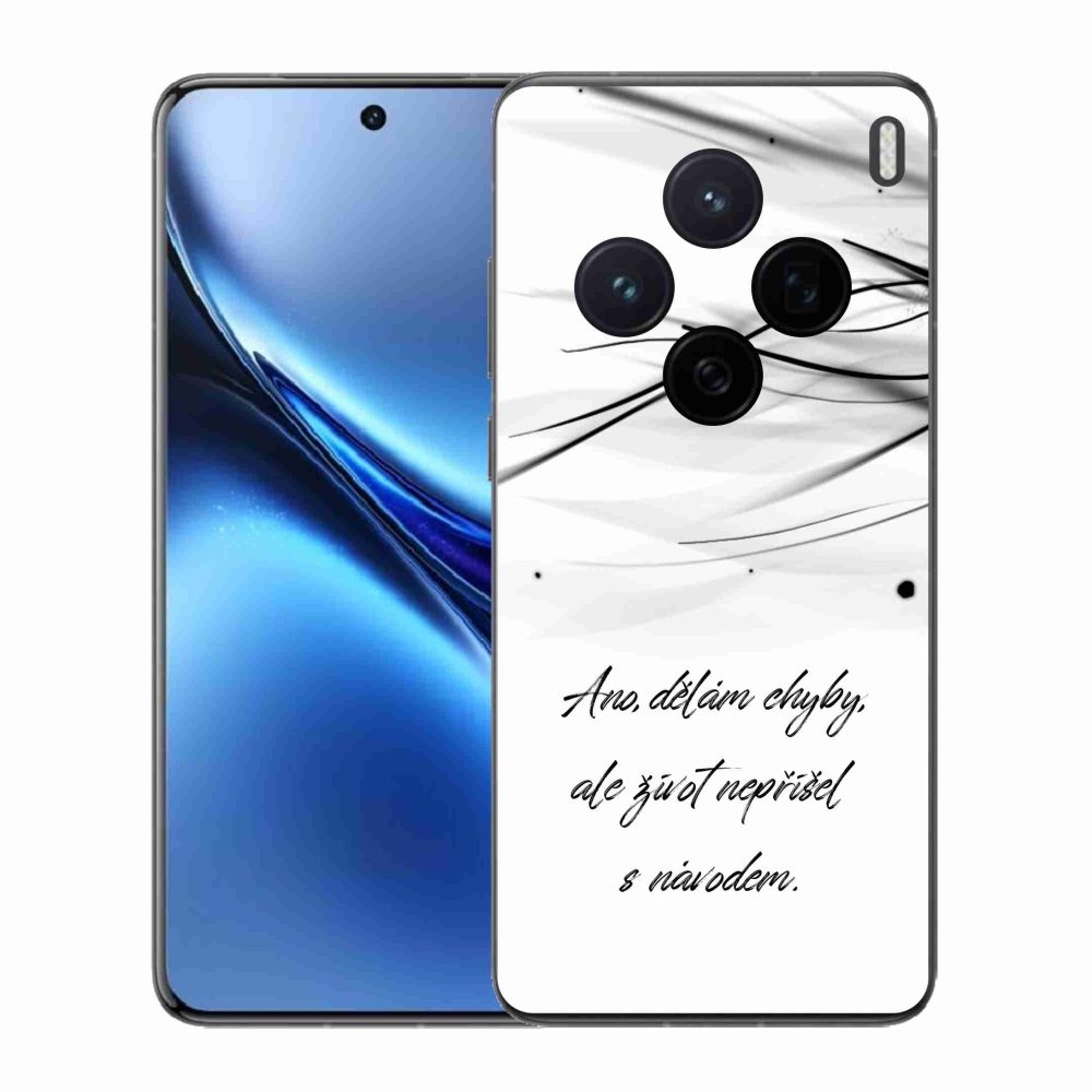 Zselés borítás mmCase a Vivo X200 5G-n - idézet fehér háttérrel