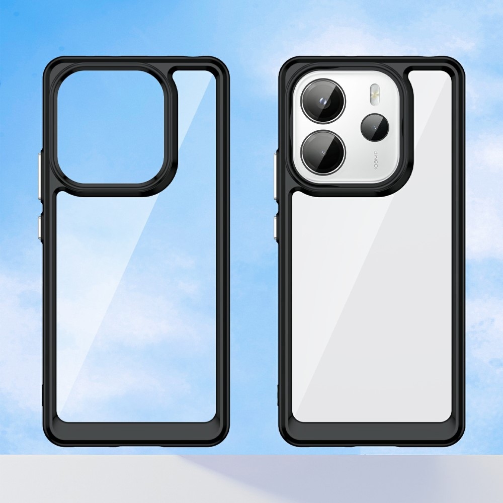 Gél tok fix hátlappal a Xiaomi Redmi Note 14-re - fekete