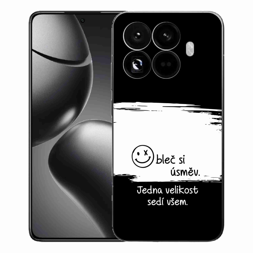 Gél borító mmCase a Xiaomi 15T Pro számára - vicces szöveg 8 fekete és fehér háttérrel