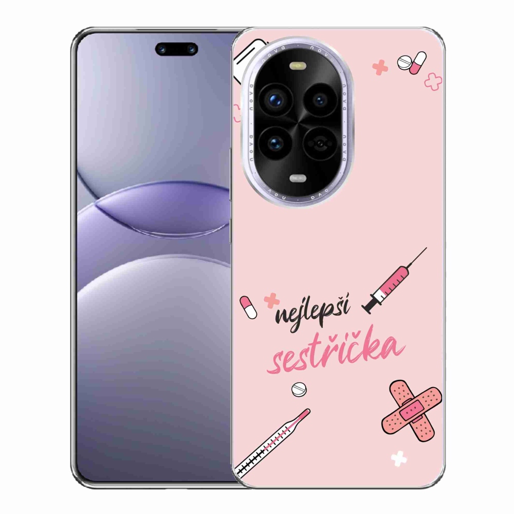 Gél borító mmCase a Huawei Nova 13 Pro 5G-n - a legjobb kishúg rózsaszín háttérrel