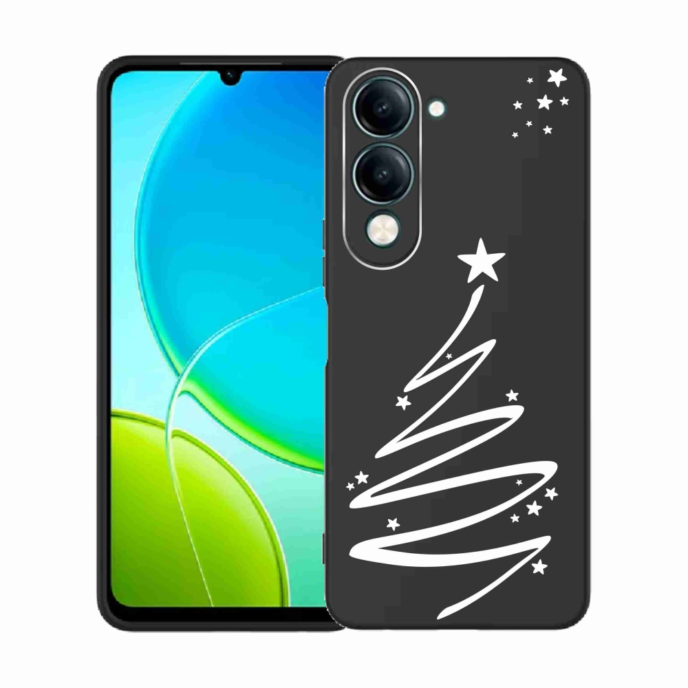 Gél borító mmCase a Vivo Y29s 5G-hez - fehér fa átlátszó háttéren