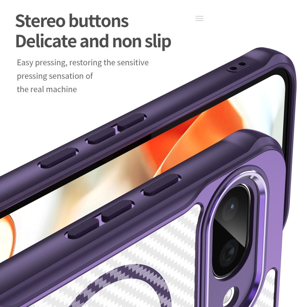 Textúrálló borítás MagSafe támogatással a Google Pixel 9a készülékre - lila