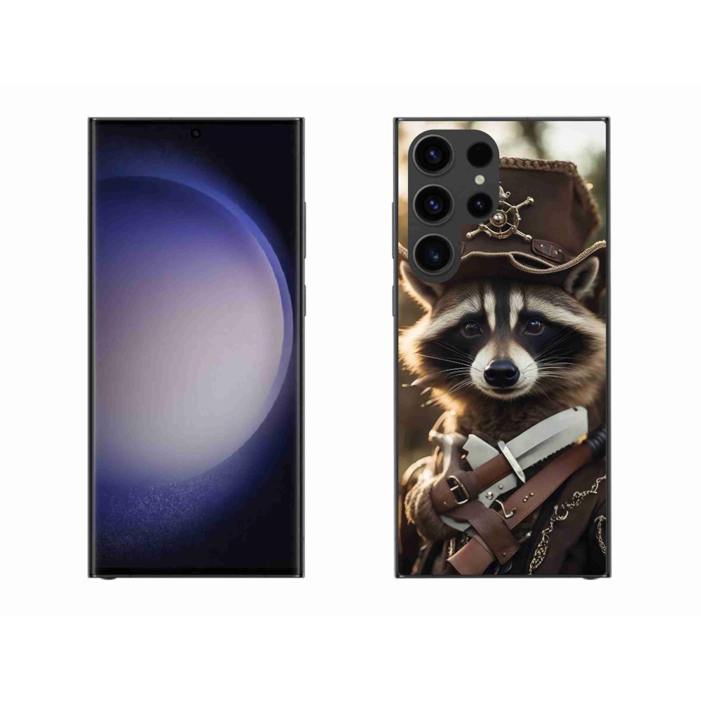 Zselés borítás mmCase Samsung Galaxy S23 Ultra 5G - mosómedve egyenruhában