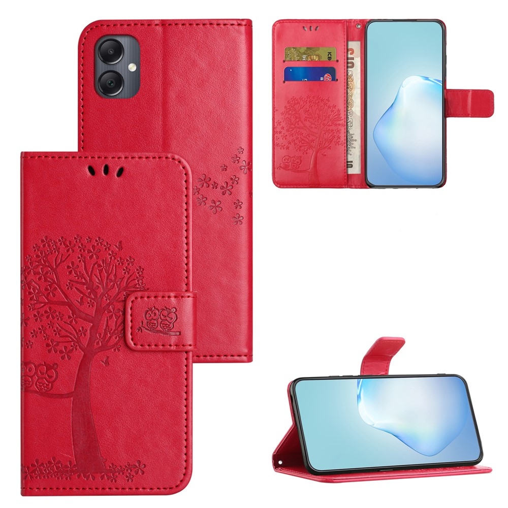 Fás könyv tok Samsung Galaxy A07 4G - piros