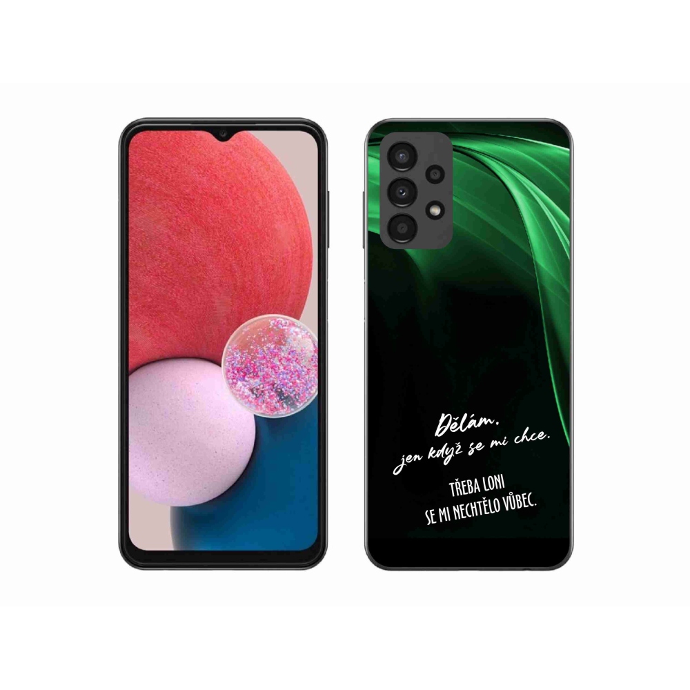 Gél borítás mmCase Samsung Galaxy A13 4G - vicces szöveg 12 fekete háttér