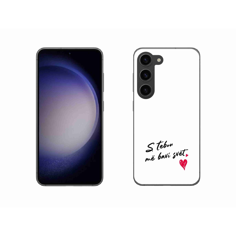 Gél borító mmCase Samsung Galaxy S23 5G - szerelmes szöveg 1 fehér háttér
