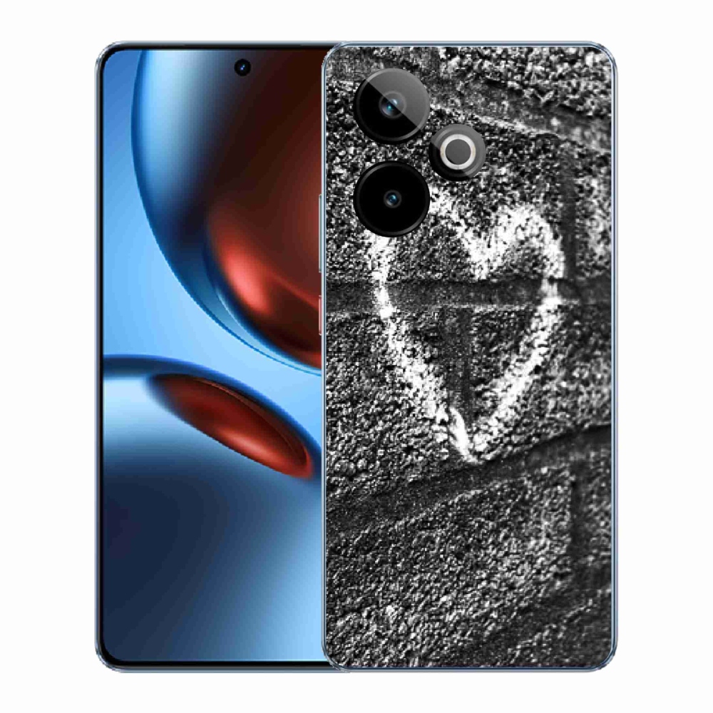Gél borítás mmCase a Realme GT 7 5G/GT 7T 5G számára - szív a falon