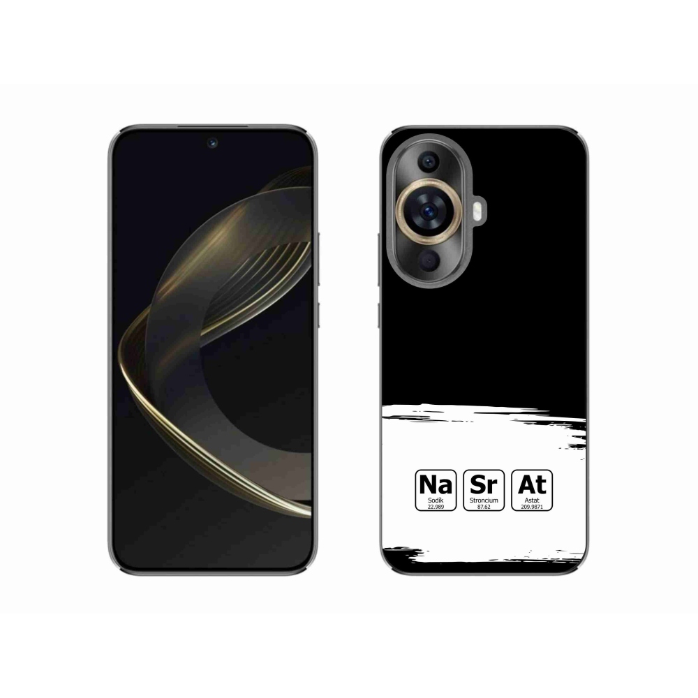 Gél borító mmCase a Huawei Nova 11-en - kémiai elemek fehér és fekete háttérrel
