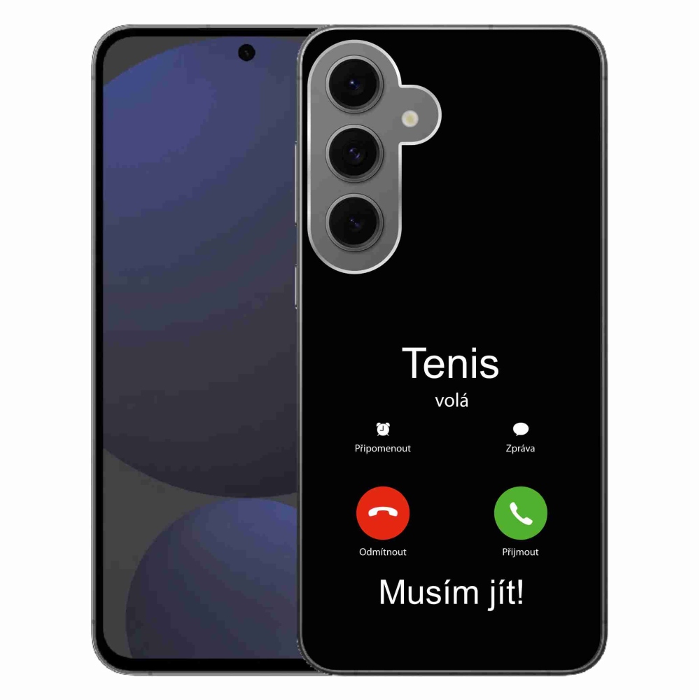 Gél borító mmCase Samsung Galaxy S24 FE - teniszhívások fekete háttérrel