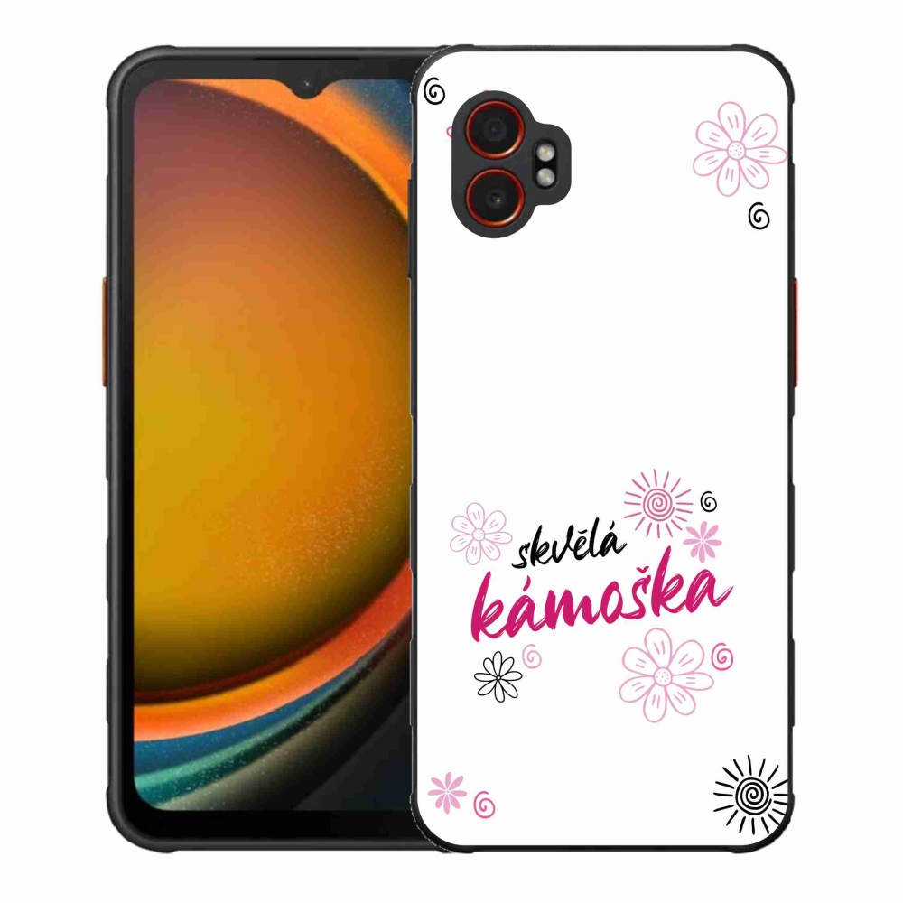 Gél borítás mmCase Samsung Galaxy Xcover 7 Pro - nagyszerű haver fehér háttérrel