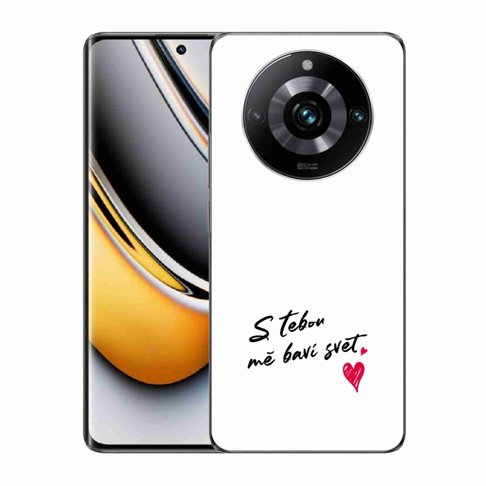 Gél borító mmCase a Realme 11 Pro/11 Pro+ készülékhez - szerelmes szöveg 1 fehér háttér