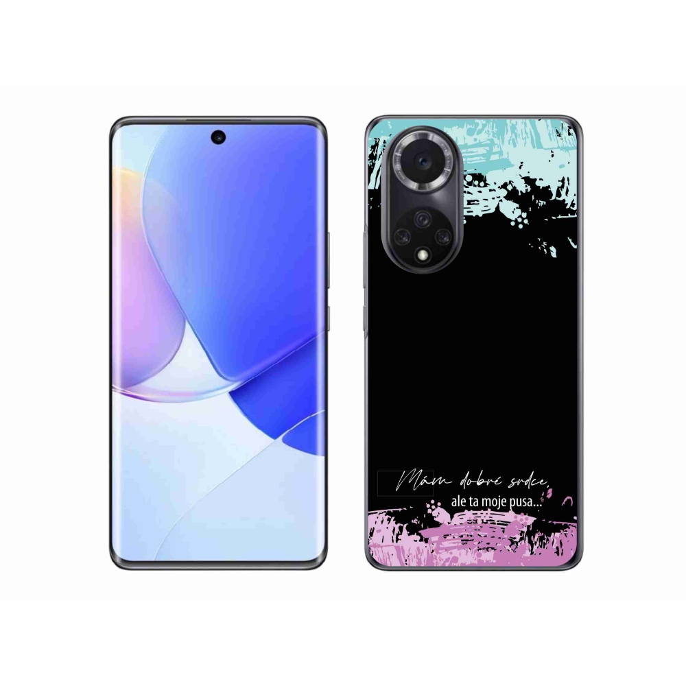 Gél borító mmCase a Honor 50 készülékhez - vicces szöveg 3 fekete háttér