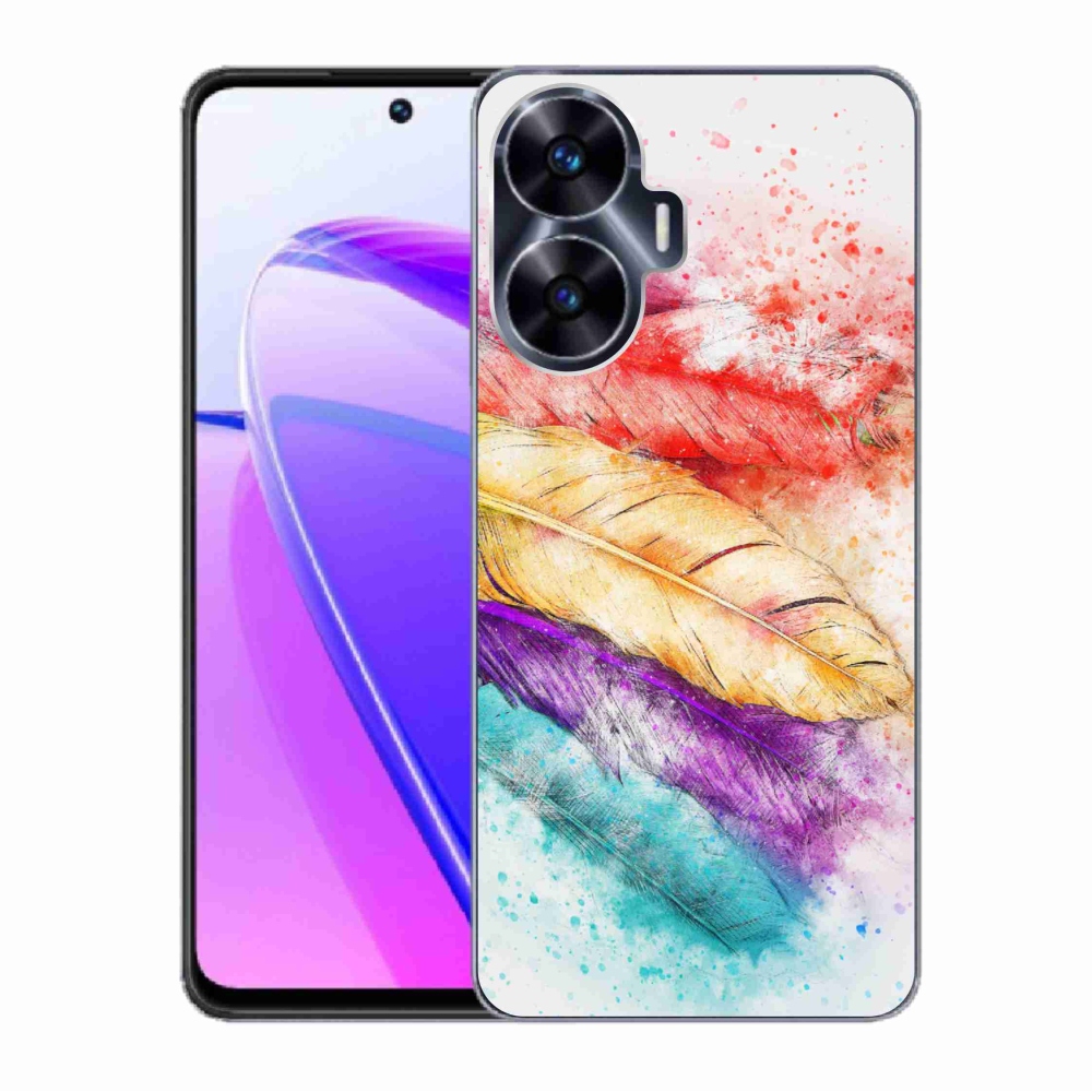 Zselés borítás mmCase a Realme C55 készülékhez - színes toll