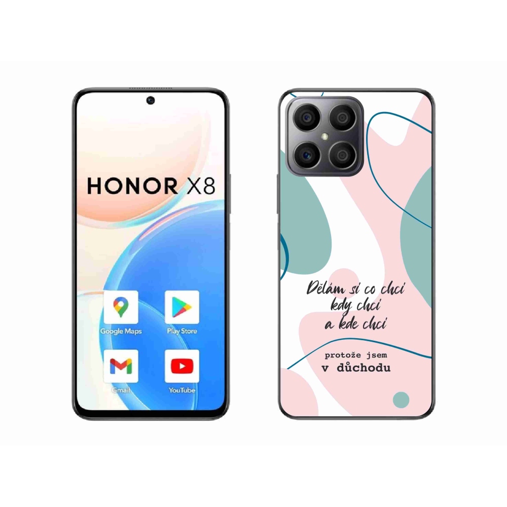 Gél borító mmCase a Honor X8 4G-hez - vicces szöveg 10 fehér háttérrel