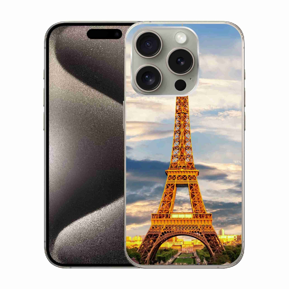 Zselés borítás mmCase iPhone 15 Pro készülékhez - eiffel-torony 3