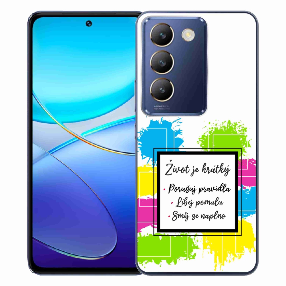 Gél borítás mmCase a Vivo V40 SE 4G/5G készülékre - Idézet 5 fehér háttér