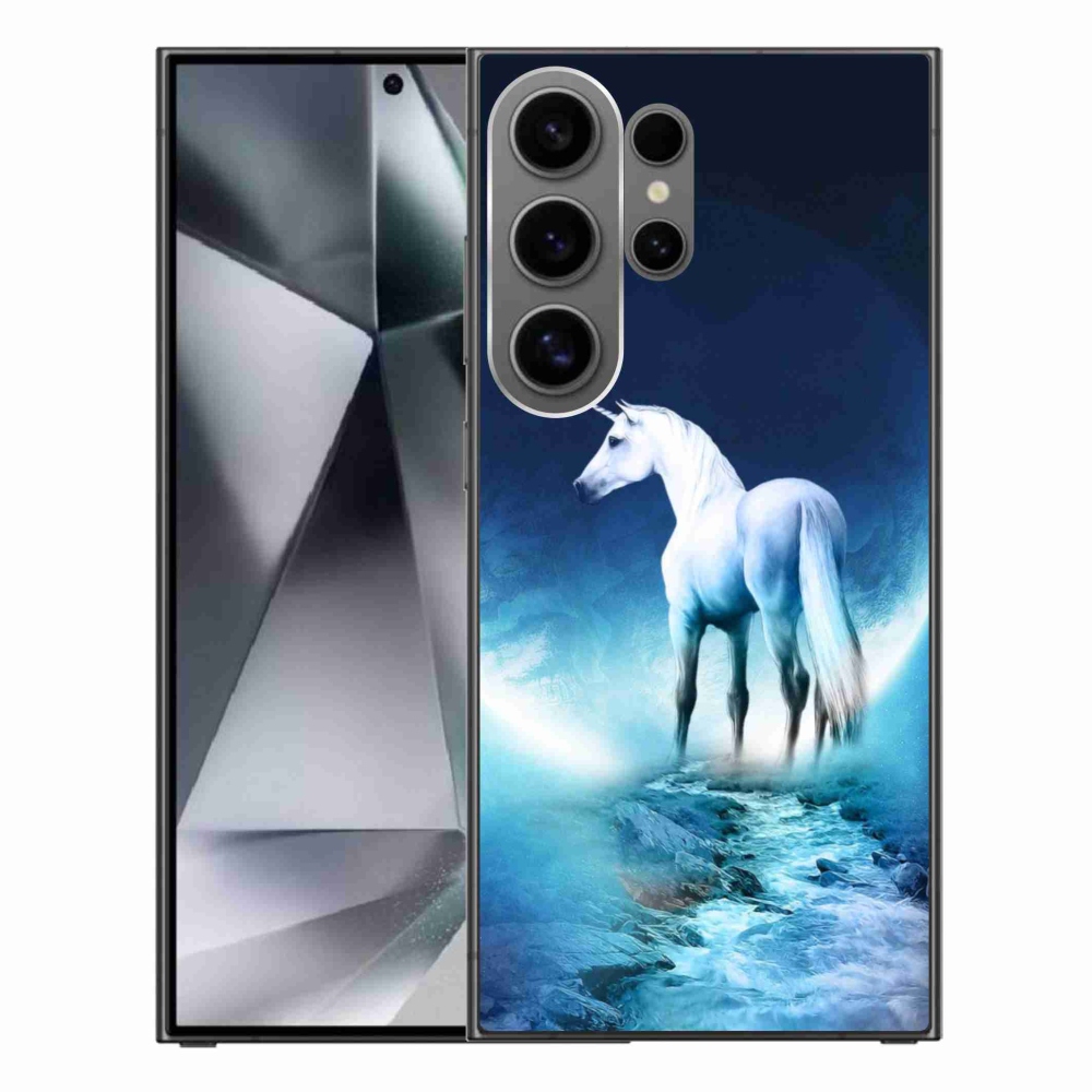 Gél védőhuzat mmCase Samsung Galaxy S24 Ultra készülékhez - fehér egyszarvú