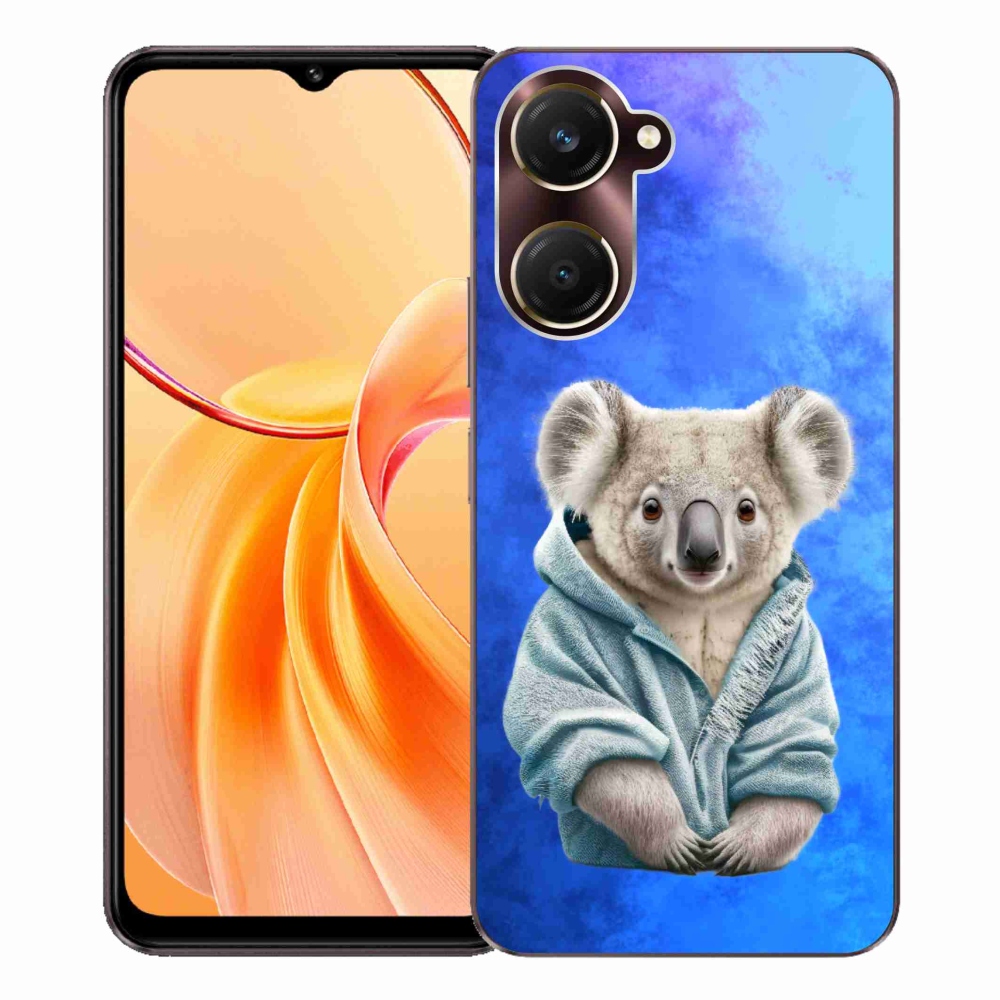 Gél borító mmCase a Vivo Y28s 5G-hez - koala pulóverben