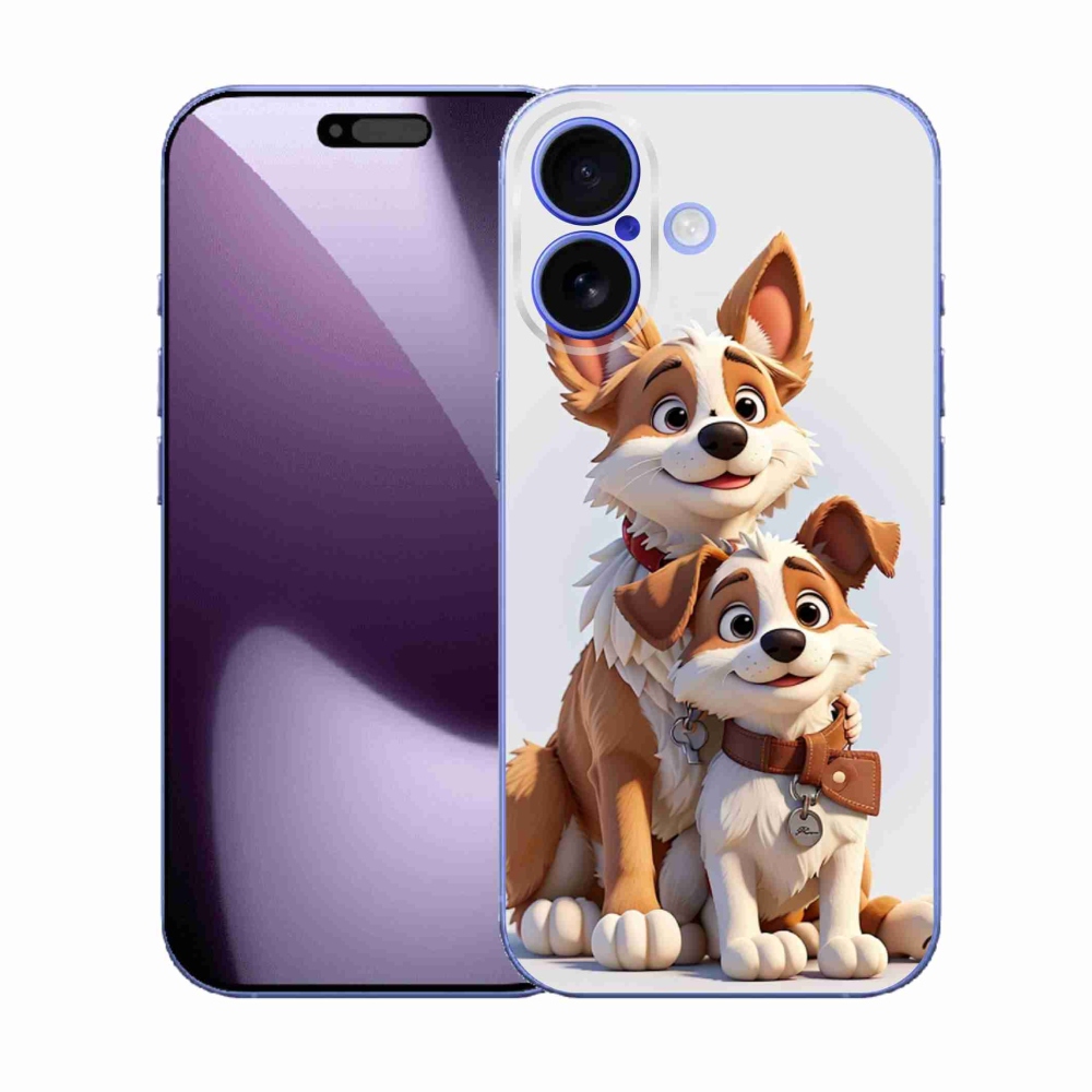 Zselés borítás mmCase iPhone 17 készülékhez - kutyák rajzolása