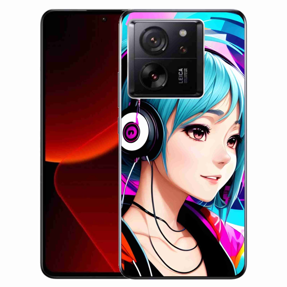 Gél borítás mmCase a Xiaomi 13T/13T Pro - lány fejhallgatóval