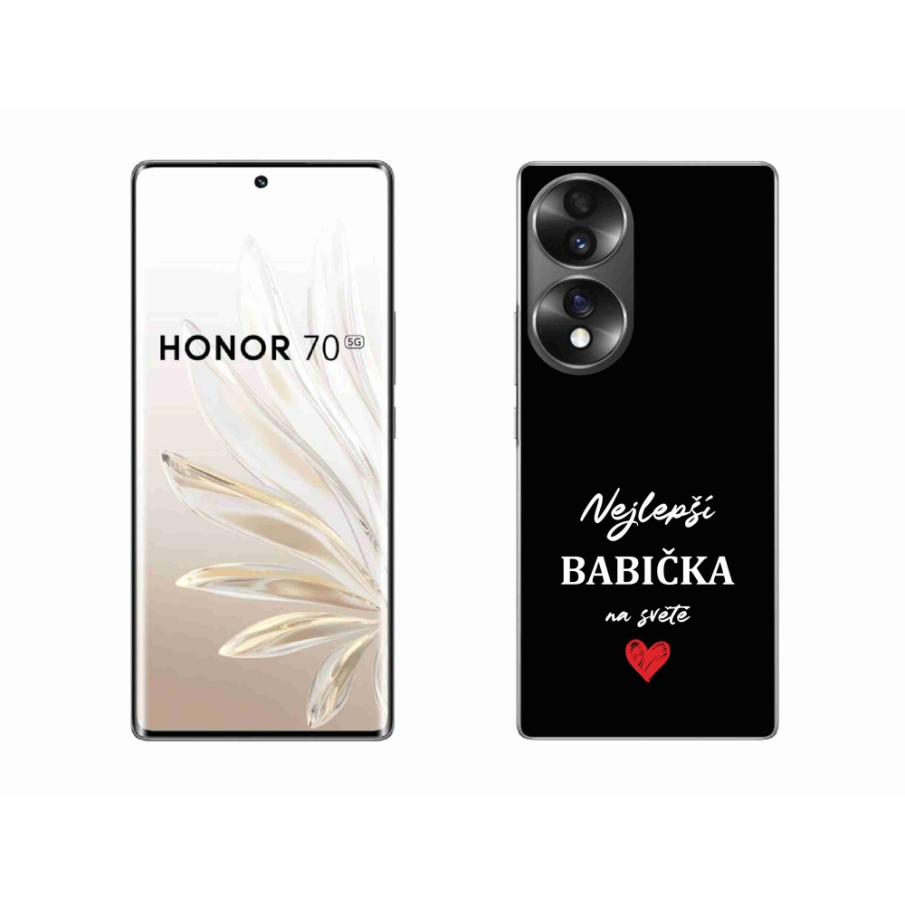 Gél borítás mmCase a Honor 70-hez - Best Grandma 1 fekete háttérrel