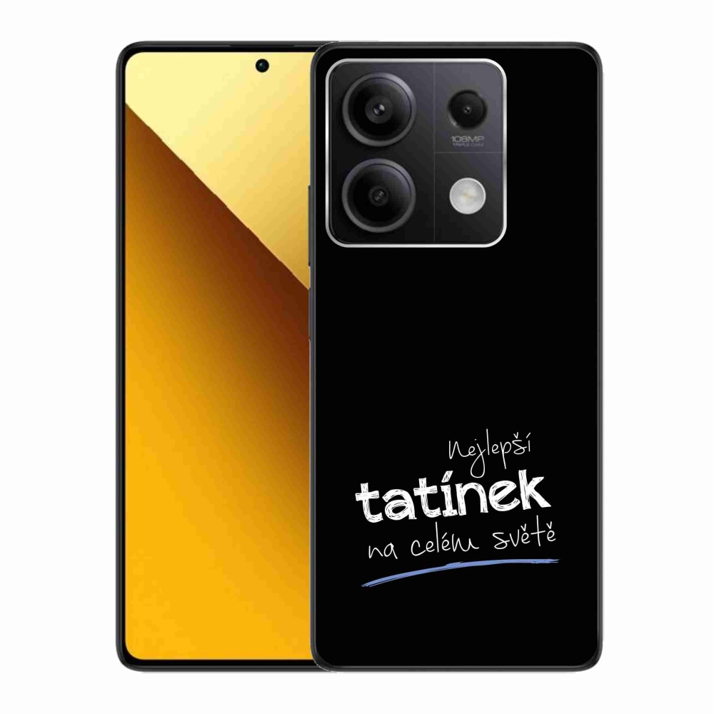 Gél borító mmCase a Xiaomi Redmi Note 13 5G-hez - legjobb apuci 4 fekete háttérrel