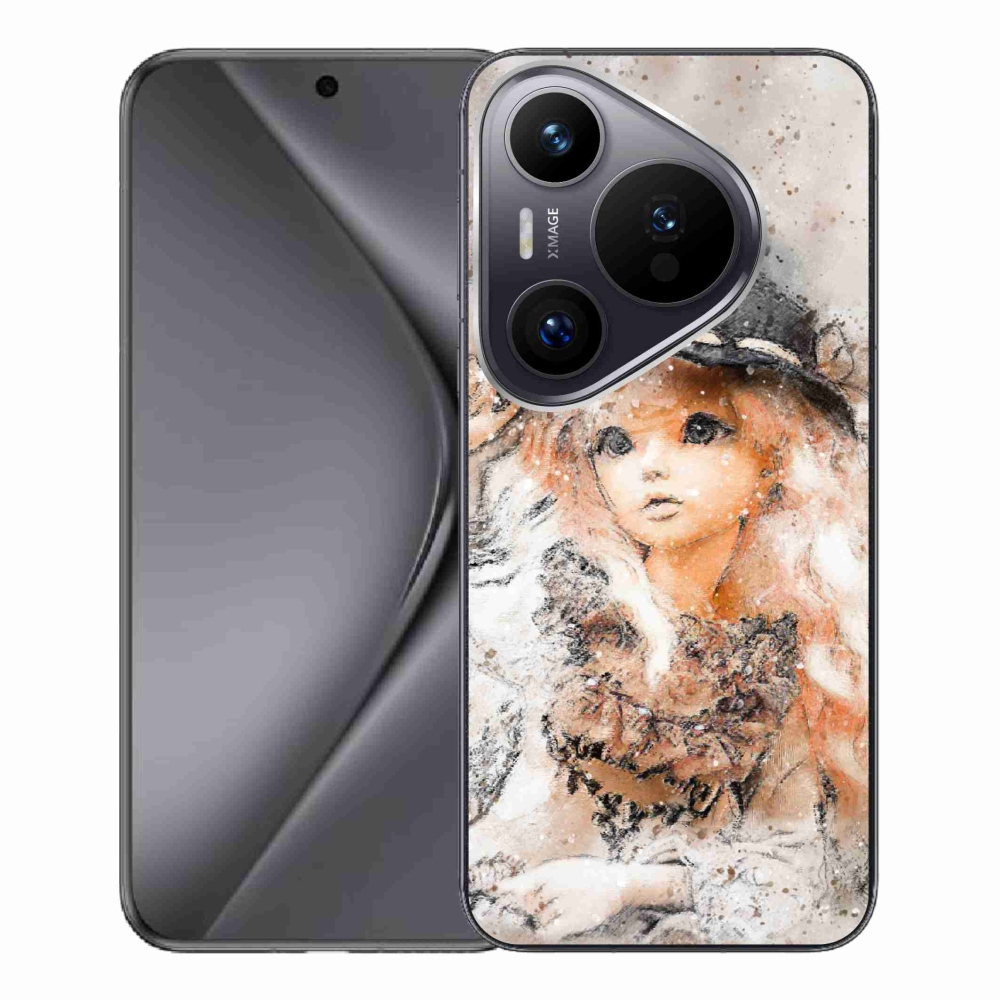 Gél borítás mmCase a Huawei Pura 70 Pro számára - kislány kalapban