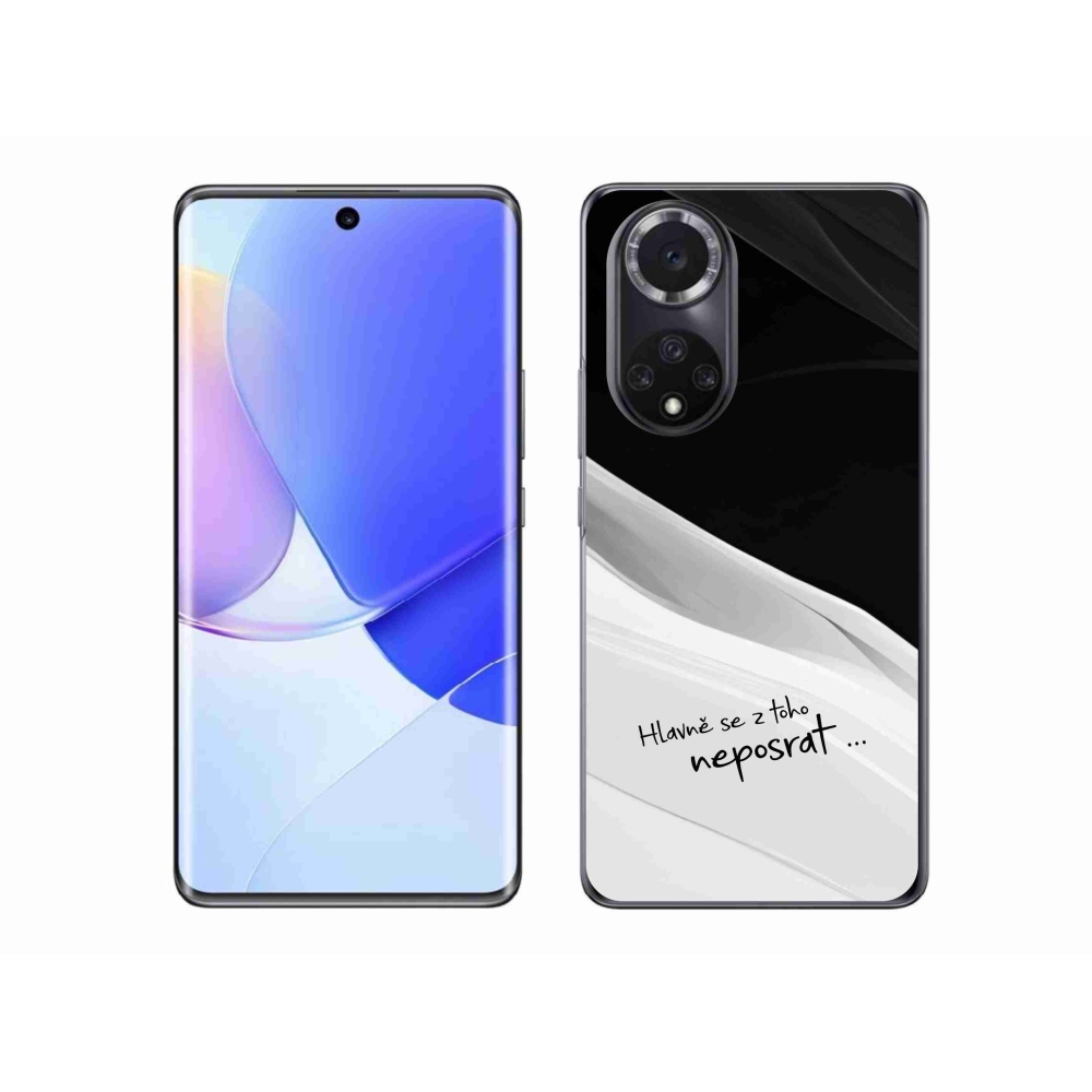 Gél borító mmCase a Huawei Nova 9-hez - vicces szöveg 13 fehér és fekete háttérrel